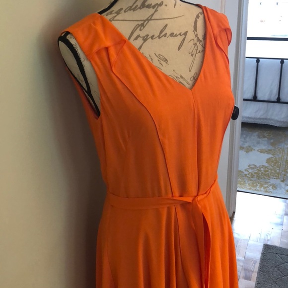 HOST PICK 🔥🔥🔥🔥🔥🔥🔥Orange Ann Taylor Dress Size 6 - Picture 4 of 8